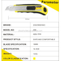 Couteau utilitaire en plastique d&#39;outils à main d&#39;OEM 18mm de coupeur de sécurité avec 8 lames